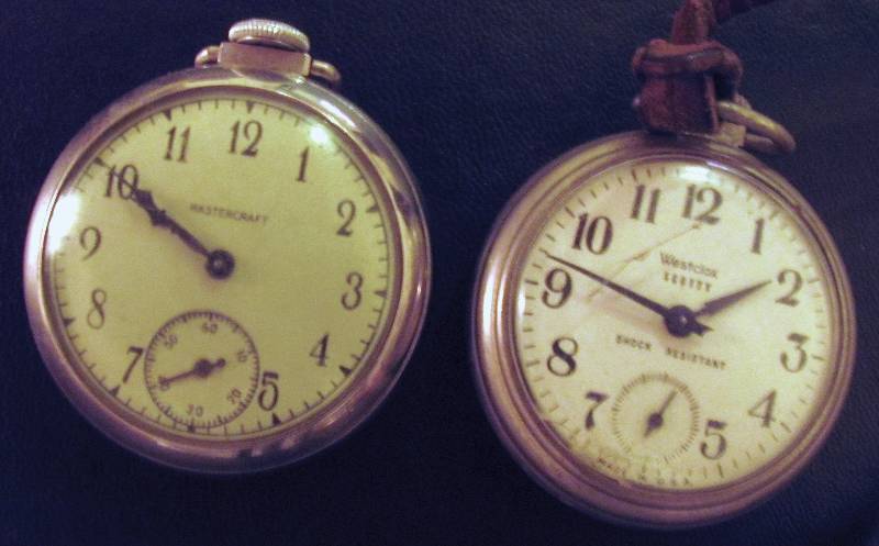lot 6261 image: 2 Pocket Watches - Mastercraft and Westclox