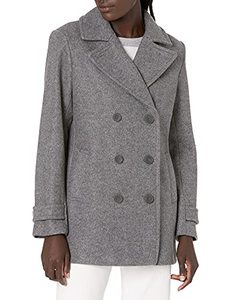 lot 1025 image: Amazon Essentials Womens Long-Sleeve Plush Peacoat, Grey Heather, Small