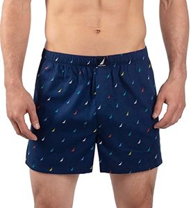 lot 1046 image: Nautica mens Classic Cotton Woven Boxer Shorts, SailsMulti, Medium US