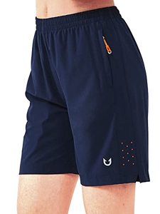 lot 1054 image: NORTHYARD Womens Athletic Hiking Shorts Quick Dry Active Running Lightweight Shorts for Gym Workout with 3 Zipper Pockets Navy XL