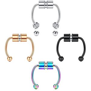 lot 1075 image: QWALIT Fake Septum Nose Ring Fake Septum Fake Nose Ring Fake Septum Piercing Fake Septum Ring