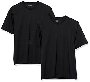 lot 1078 image: Amazon Essentials Mens Short-Sleeve Crewneck T-Shirt, Pack of 2, Black, X-Large