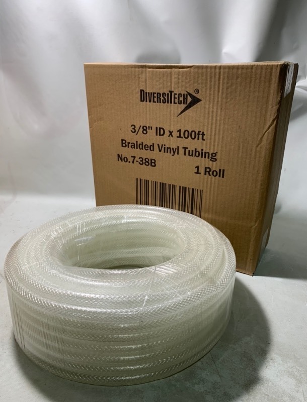 lot 168 image: Brand New Roll of DiversiTech 38x100ft Braided Vinyl Tubing