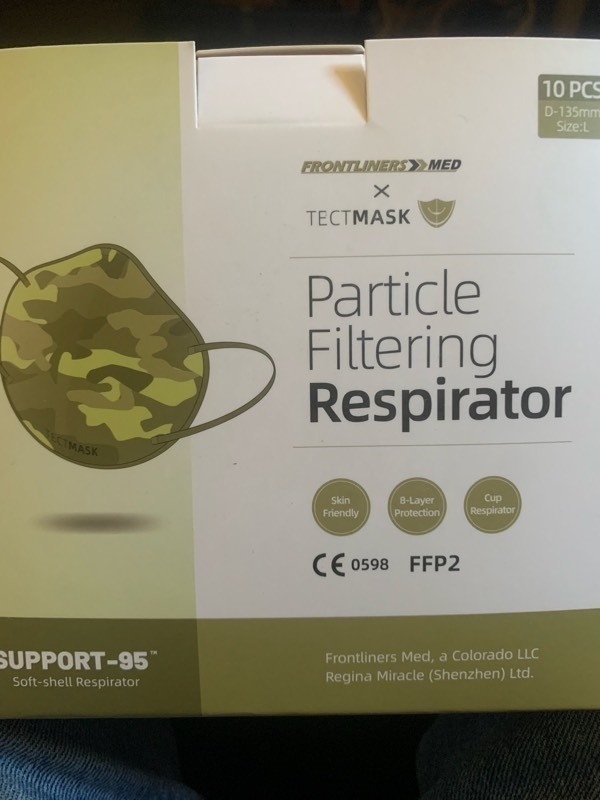 lot 195 image: 3 New Boxes of 30 Total Frontliner x TectMask Construction Particle Filtering Respirator