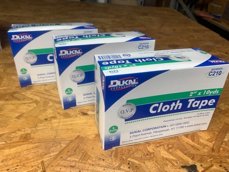 lot 267 image: 3 New Boxes of Dukal 2x10yds Cloth Tape
