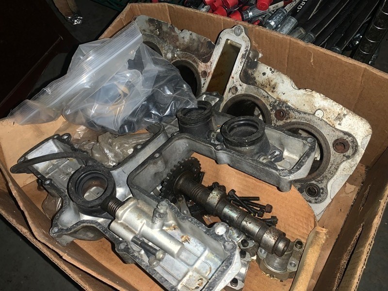 lot 299 image: Box of Miscellaneous Yamaha Engine Parts