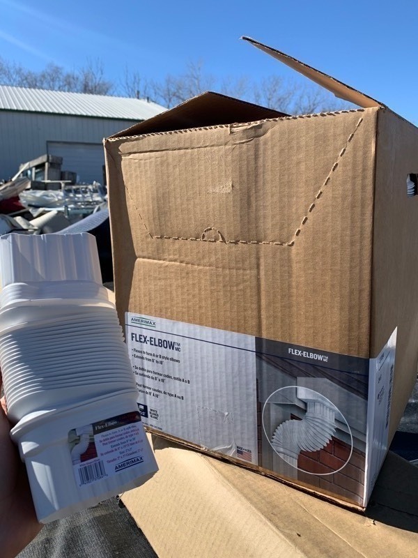 lot 305 image: 6 New Amerrimax Flex-Elbow 2x3, White