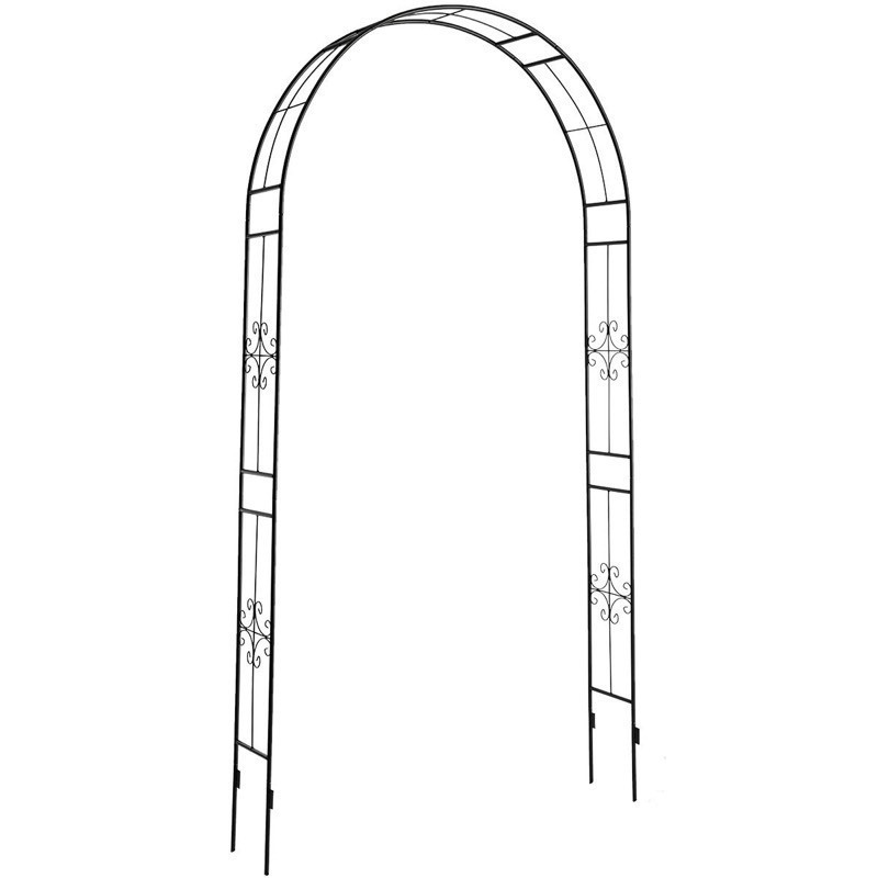 lot 114 image: New Garden Arch High Garden Arbor with Sharp Ends for Climbing Vines and Plants,Weddings, Party Decoration, Black