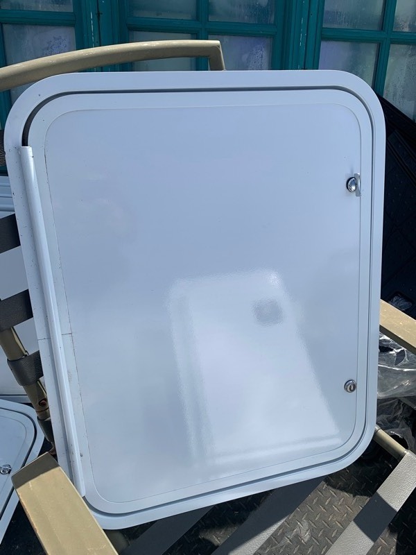 lot 383 image: Large RV Boat Storage Hatch Doors 27x21.5