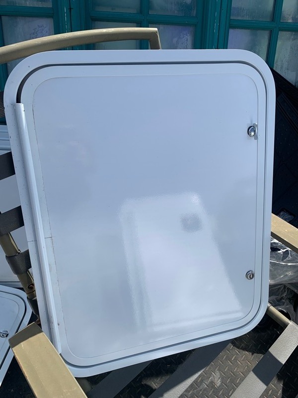 lot 384 image: Large RV Boat Storage Hatch Doors 27x21.5
