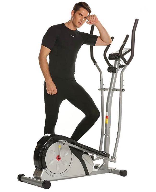 lot 82 image: New ANCHEER Elliptical Machine, Quiet & Smooth, Magnetic Elliptical Cross Trainer Machine with LCD Monitor and Pulse Rate Grips