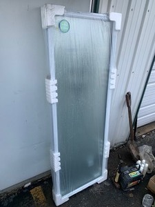 lot 43 image: New Masonite Low-e Coated Glass Argon Opaque Privacy Window 64x24