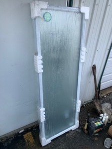 lot 40 image: New Masonite Low-e Coated Glass Argon Opaque Privacy Window 64x24