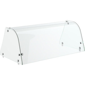 lot 47 image: New Curved Glass Canopy Sneeze Guard MXDC-8
