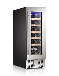 lot 32 image: Antarctic Star 12 Wine Cooler Beverage Refrigerator Beer Mini Fridge 18 Bottles Single Zone Built-in Freestanding Stainless Steel