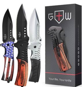 lot 7 image: 1 GRAND WAY Pocket Knife Spring Assisted Folding Military EDC USMC Tactical Jack Knife