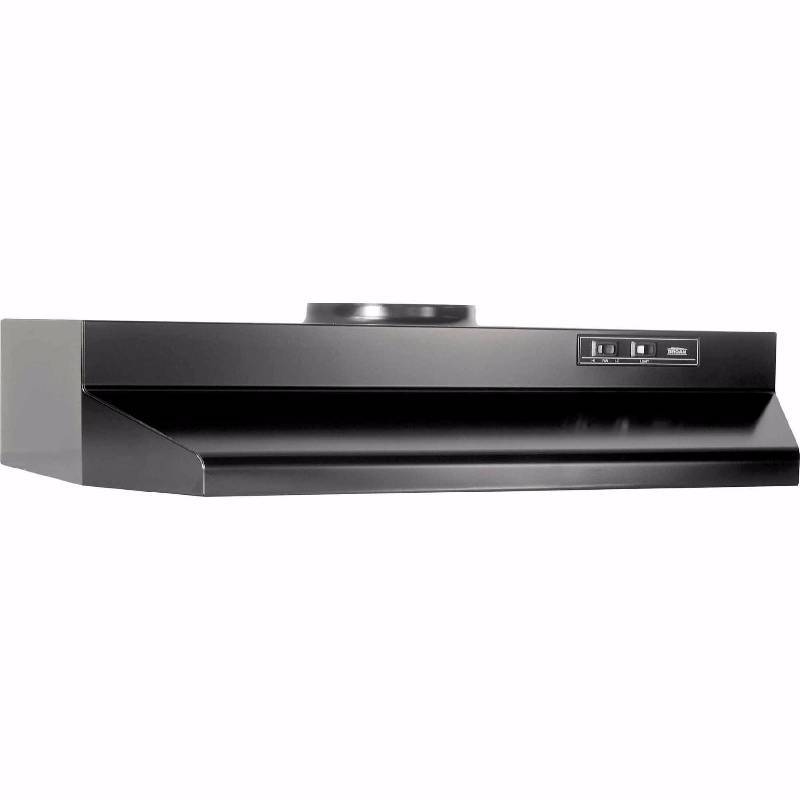 lot 3096 image: Broan 423023 Under Cabinet Hood, 190 CFM, 30-Inch, Black