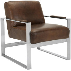 lot 3109 image: Safavieh Couture Parkgate Arm Chair (Vintage Cigar Brown)