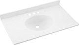 lot 6223 image: Swanstone VT1B2249-010 Ellipse 49-Inch by 22-Inch Vanity Top, White Finish