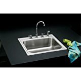 lot 6244 image: Elkay Signature Drop-In Stainless Steel 21-38 in. x 24-38 in. x 8.25 in. 4 Hole Single Bowl Kitchen Sink SLPF25224