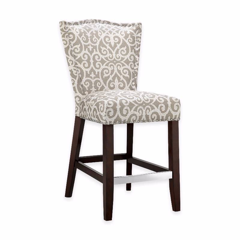 lot 3124 image: Madison Park Nate Counter Stool in Grey 24.5
