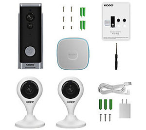 lot 12514 image: Xodo Wireless Installation Smart Home Door Bell Kit with VD1 E4, Black Factory Sealed