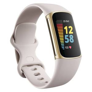 lot 12519 image: Fitbit - Charge 5 Advanced Fitness & Health Tracker - Soft Gold