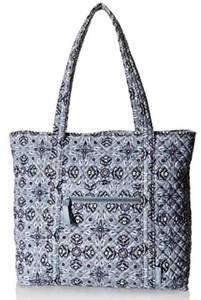 lot 44183 image: Retail - $100.00 Vera Bradley Printed Cotton Vera Tote Bag, PLAZA TILE