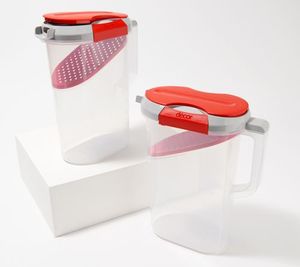 lot 44198 image: Retail - $24.43 Decor Set of (2) 10-Cup Fruit Infusion, WHITE