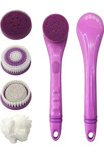 lot 44214 image: Retail - $28.50 Blushly Cleansing & Exfoliating Body Brush w 4 BRUSH HEADS, RADIANT ORCHID