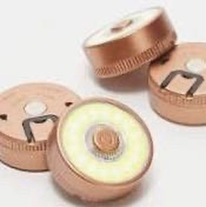 lot 44281 image: SecureBrite Set of 4 Puck COB 7.9 Lights with Magnets Bronze,