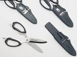 lot 44284 image: Sabatier S3 10-in-1 Multi-Purpose Shears with Sheath Black,