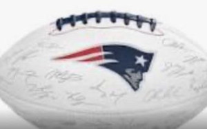 lot 44287 image: NFL 2021 Special Edition Team Roster Signature Ball with Stand Patriots,