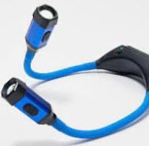 lot 44311 image: BrightEase Rechargeable Neck Light with Flexible Share Black,