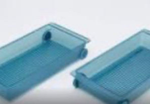 lot 44325 image: Kuhn Rikon Set of (2) 6 x 12 Rolling Fridge Drawers Blue,