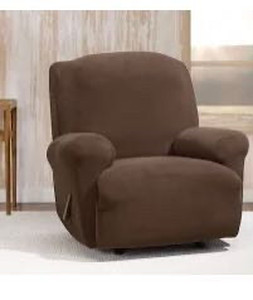 lot 44368 image: Sure Fit Stretch Morgan Reclin er Slipcover Chocolate,None