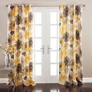 lot 44420 image: Leah Floral 52 x 120 Curtain Set