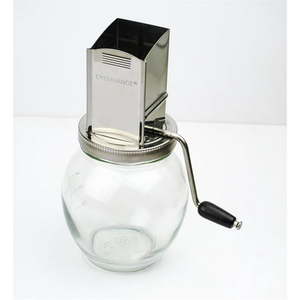 lot 44426 image: RSVP Endurance Vintage Stainless Steel Hopper Hand Crank 1.25-Cup Jar Nutgrinder