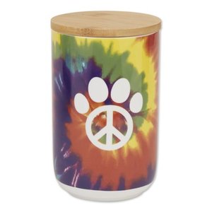 lot 44432 image: Bone Dry DII Peace Paw Ceramic Treat Canister