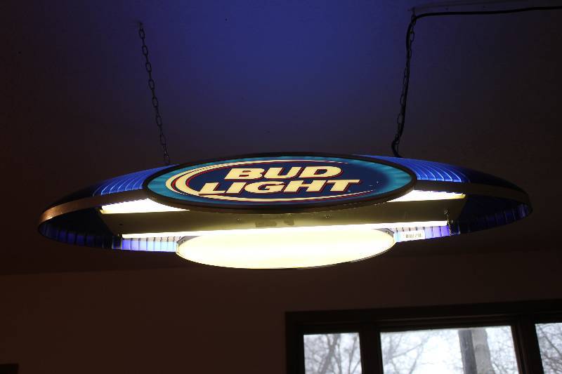 Bud light pool clearance table light fixture