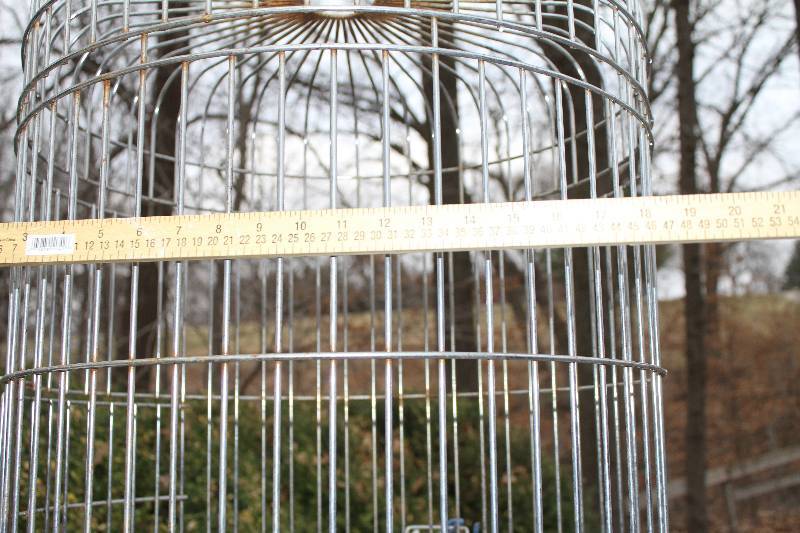 lot 48 image: Stainless Steel Bird cage on stand-