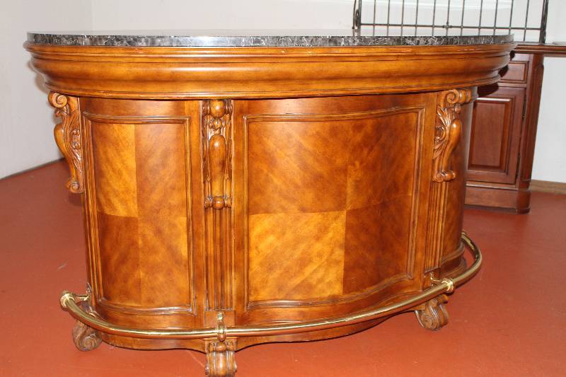lot 4 image: Marble Top Bar- Complete Top of the Line