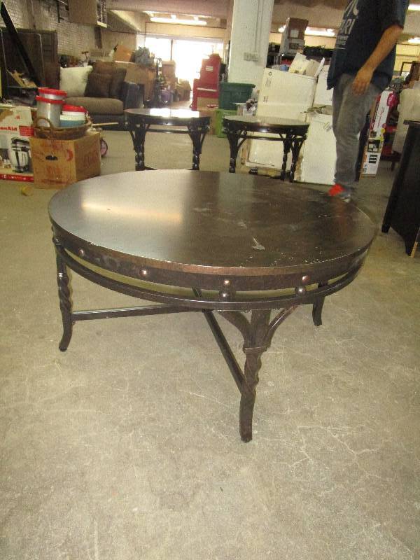 lot 760 image: Coffee Table Metal Top