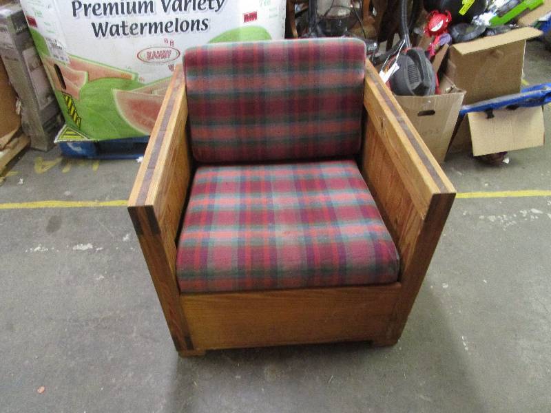 lot 900 image: Wooden Outdoor Chair