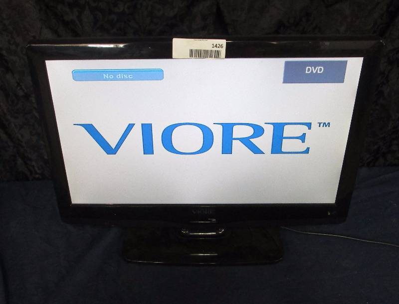 lot 1426 image: 19 Viore Flat Screen TV with built in Dvd player