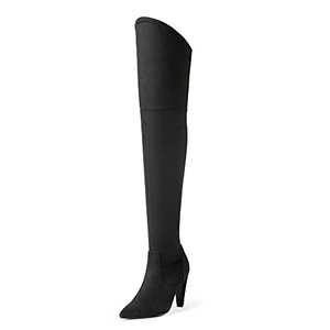 lot 1297 image: DREAM PAIRS Womens Black Thigh High Boots (Size 9.5)
