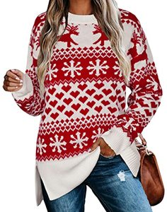 lot 1303 image: NIASHOT Christmas Sweaters for Women (Size 2XL)