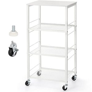 lot 1314 image: Kitchen Rolling Cart 4-Tier Kitchen Storage Serving Cart