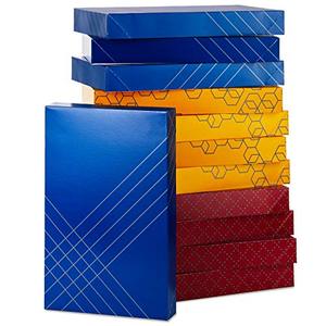 lot 1318 image: Hallmark 12-Piece Designed Shirt Boxes w Lids Set