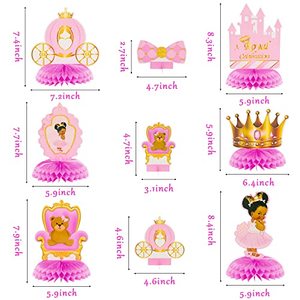 lot 1327 image: BeYumi 12-Piece Royal Princess Themed Honeycomb Centerpiece Set